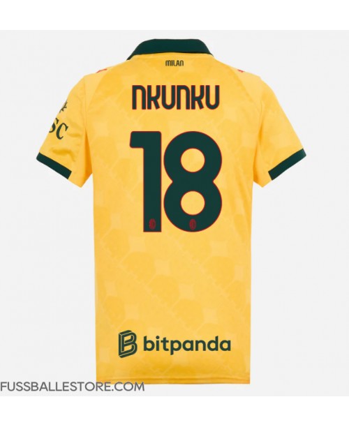 Günstige AC Milan Christopher Nkunku #18 3rd trikot Damen 2025-26 Kurzarm Günstige AC Milan Christopher Nkunku #18 3rd trikot Damen 2025-26 Kurzarm